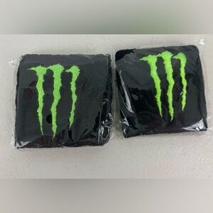 Monster Energy Drink Collectible Wrist Sweatbands Set Of 2 New